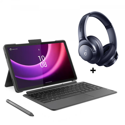 Lenovo Tab P11 (2Gen) 6GB Ram, 128 GB - Storm Grey + (Pen + Keyboard) with Anker Soundcore Q20i - Blue